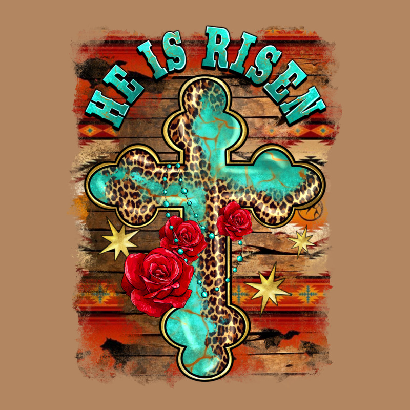 He Is Risen Cross With Roses Background Long Sleeve Tee by BarkalooDesign | Teevron