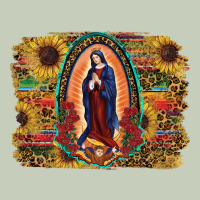Sunflower Lady Of Guadalupe Distressed Background Classic Tee | Teevron