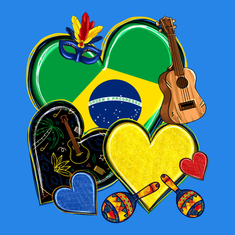Brazil Hearts Premium Hoodie by NancyCooperArtShop | Teevron