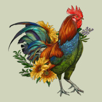 Rooster With Sunflowers Heavyweight Hoodie | Teevron