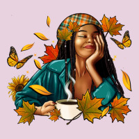 Fall Afro Woman With Coffee Classic Tee | Teevron