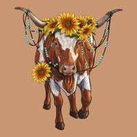 Longhorn Cow With Sunflowers Heavyweight Hoodie | Teevron