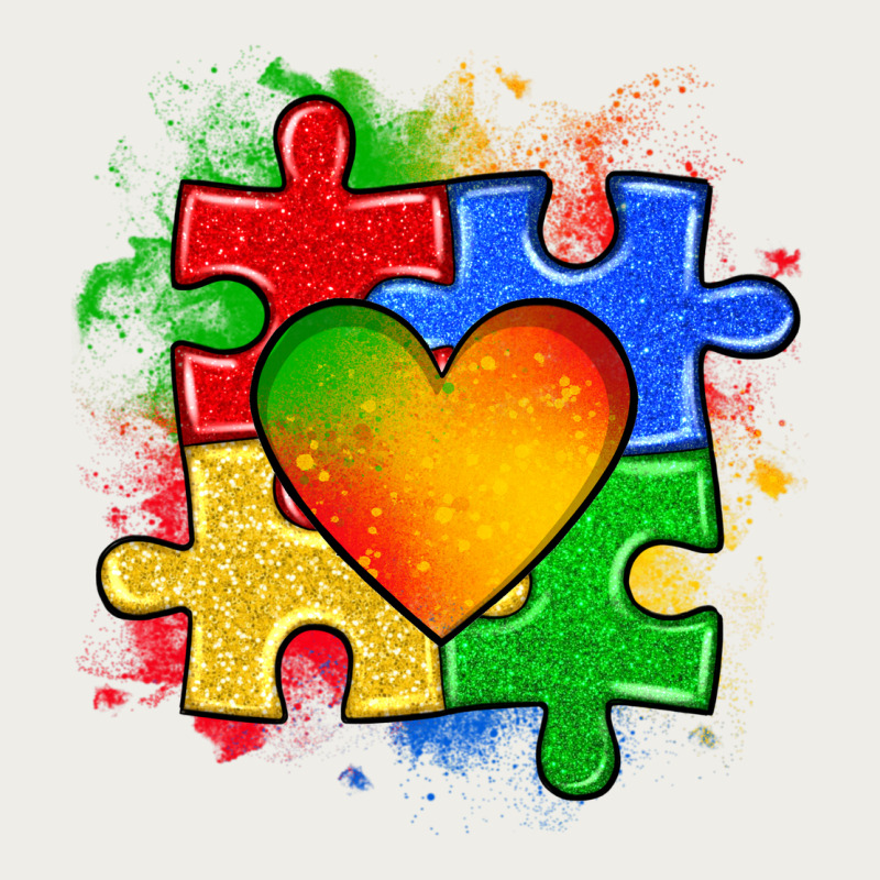 Autism Puzzle Pieces Heart Zipper Hoodie by Zillion Design Studio | Teevron