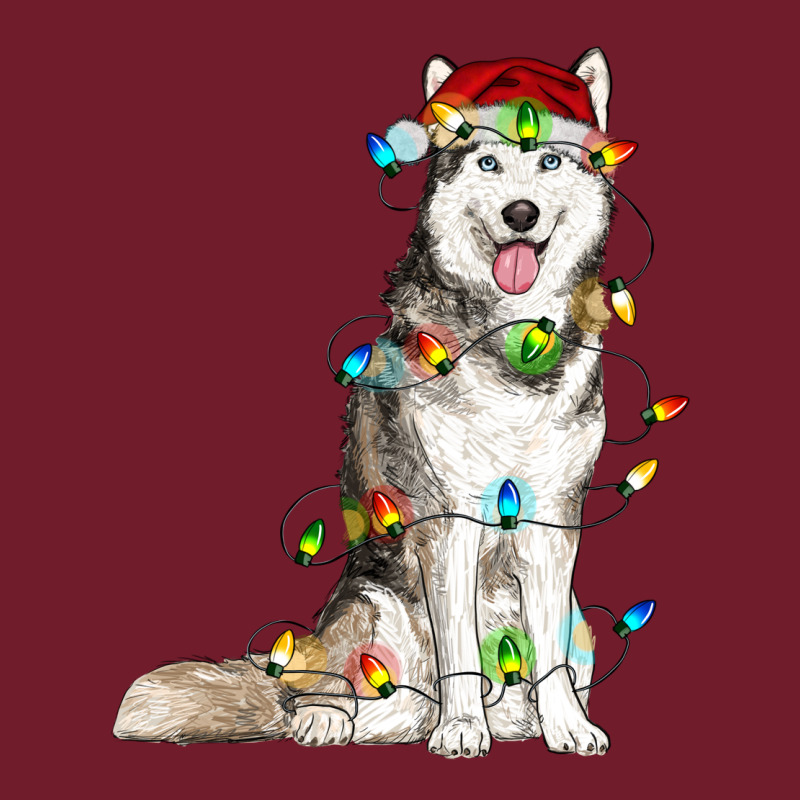 Husky Christmas Lights Zipper Hoodie by RanaPortraitStore | Teevron