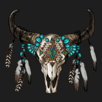 Boho Bull Skull Heavyweight Hoodie | Teevron