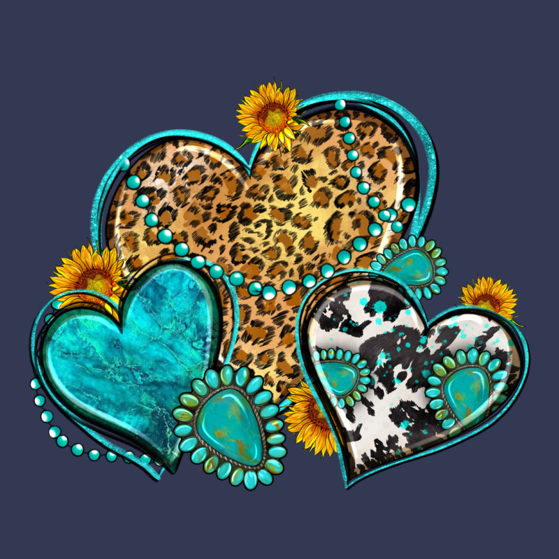 Western Turquoise Hearts Heavyweight Hoodie by Zillion Design Studio | Teevron