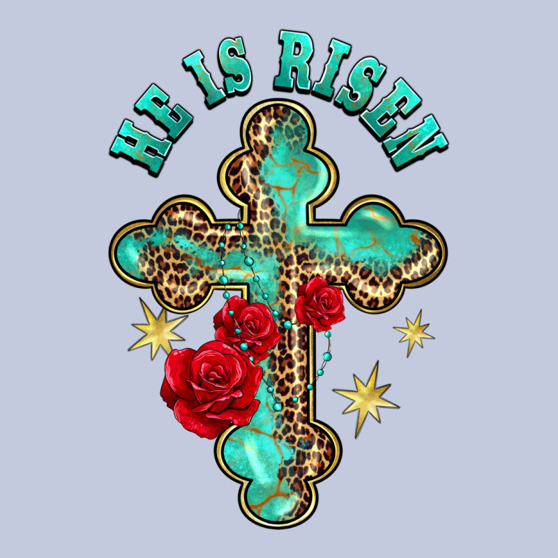 He Is Risen Cross With Roses Long Sleeve Tee by BarkalooDesign | Teevron