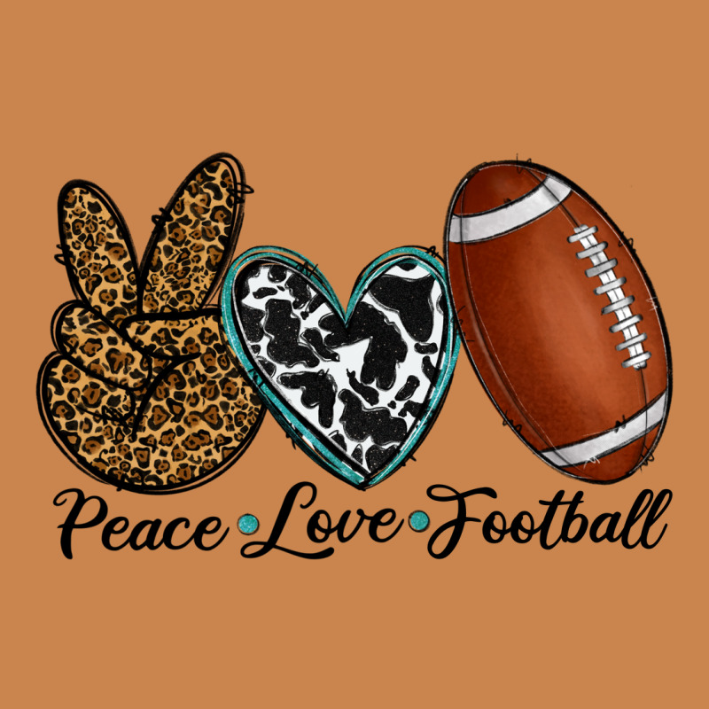 Peace Love Football Heavyweight Hoodie by RanaPortraitStore | Teevron