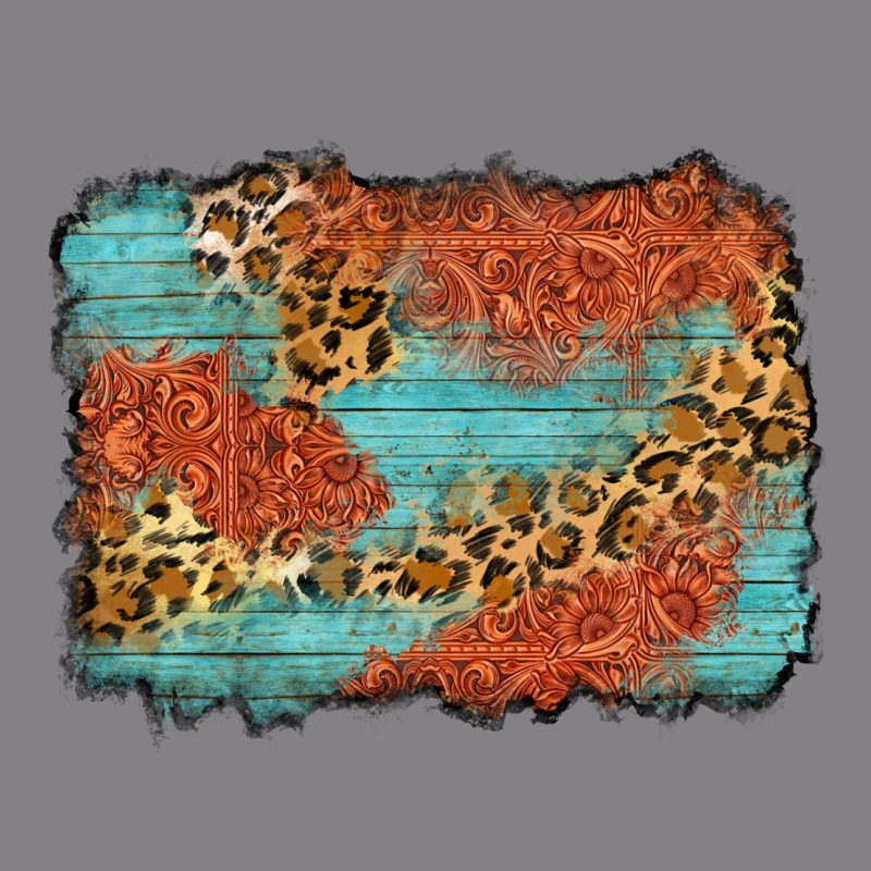 Western Leopard Tooled Leather Background Heavyweight Hoodie by Zillion Design Studio | Teevron