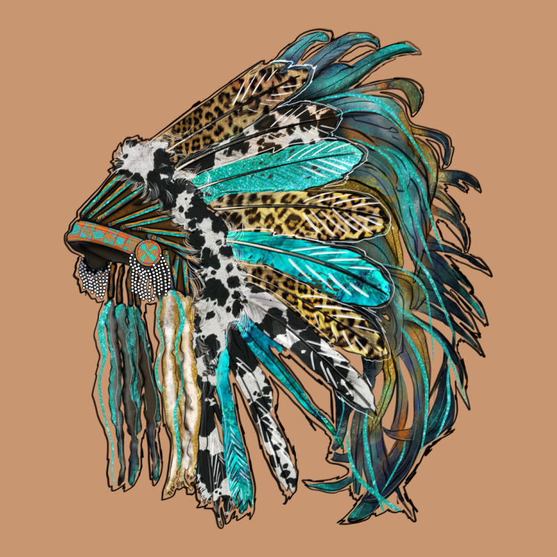 Indian Feather Headdress With Western  Patterns Heavyweight Hoodie by RanaPortraitStore | Teevron