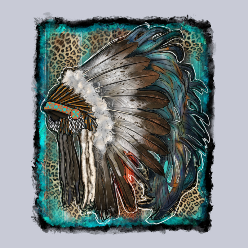 Indian Feather Headdress With Leopard Background Heavyweight Hoodie by RanaPortraitStore | Teevron