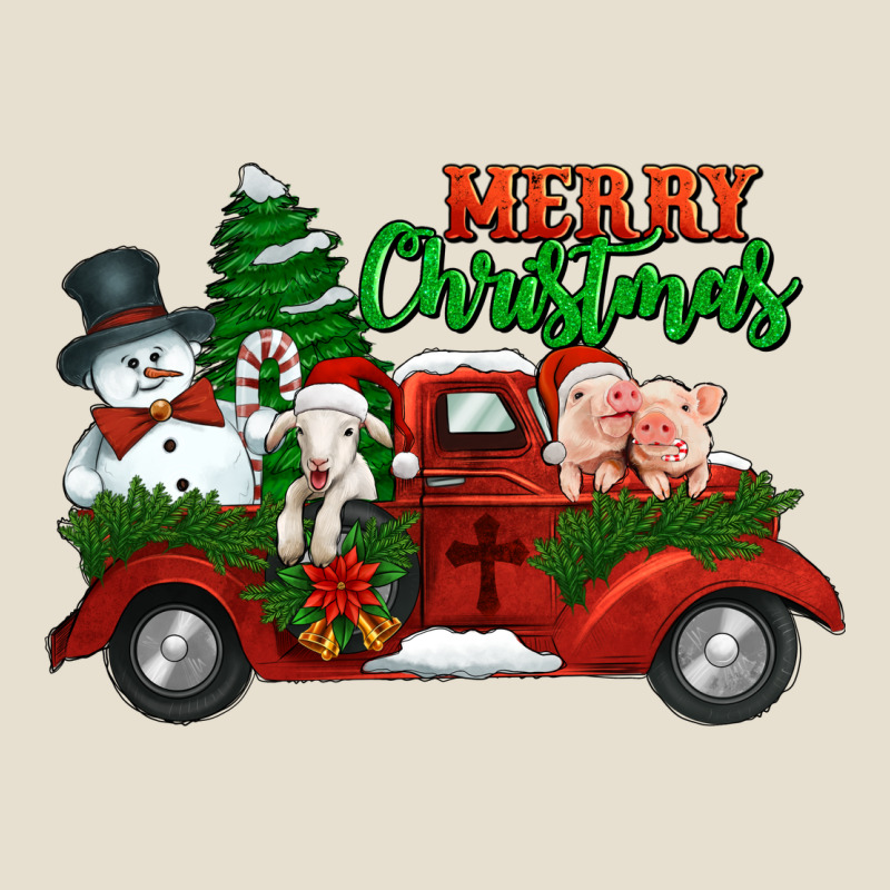 Merry Christmas Snowman And Farm Animals Truck Urban Hoodie by Jasminsmagicworld | Teevron