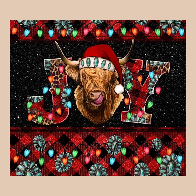 Highland Cow Joy Christmas Tumbler Urban Hoodie by Jasminsmagicworld | Teevron