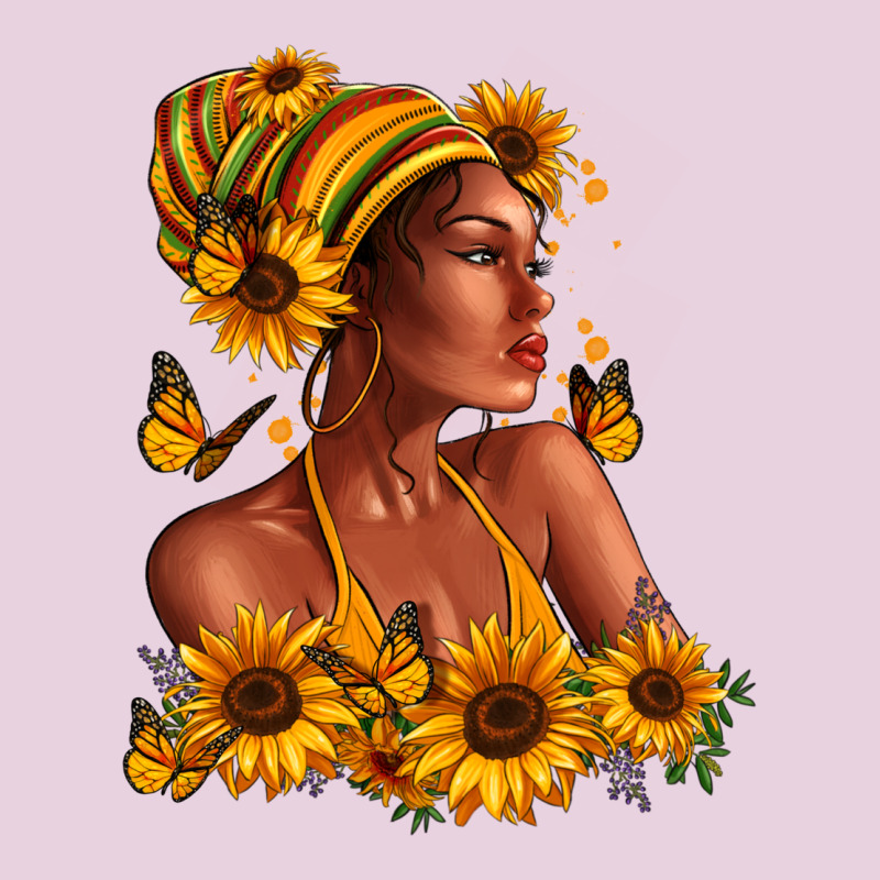 Afro American Woman Sunflowers Classic Tee by RanaPortraitStore | Teevron