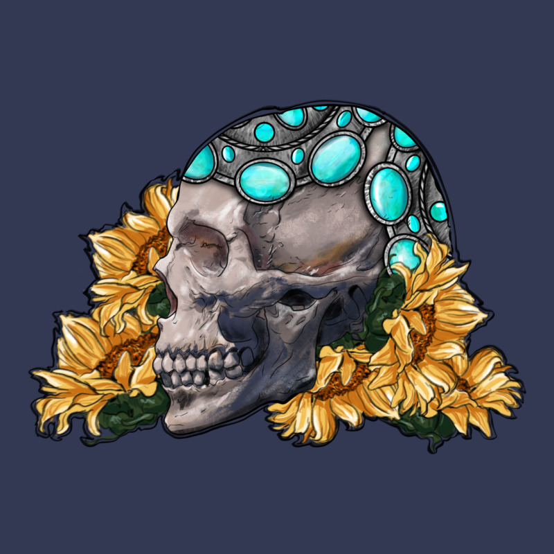 Skull With Sunflowers Heavyweight Hoodie by RanaPortraitStore | Teevron