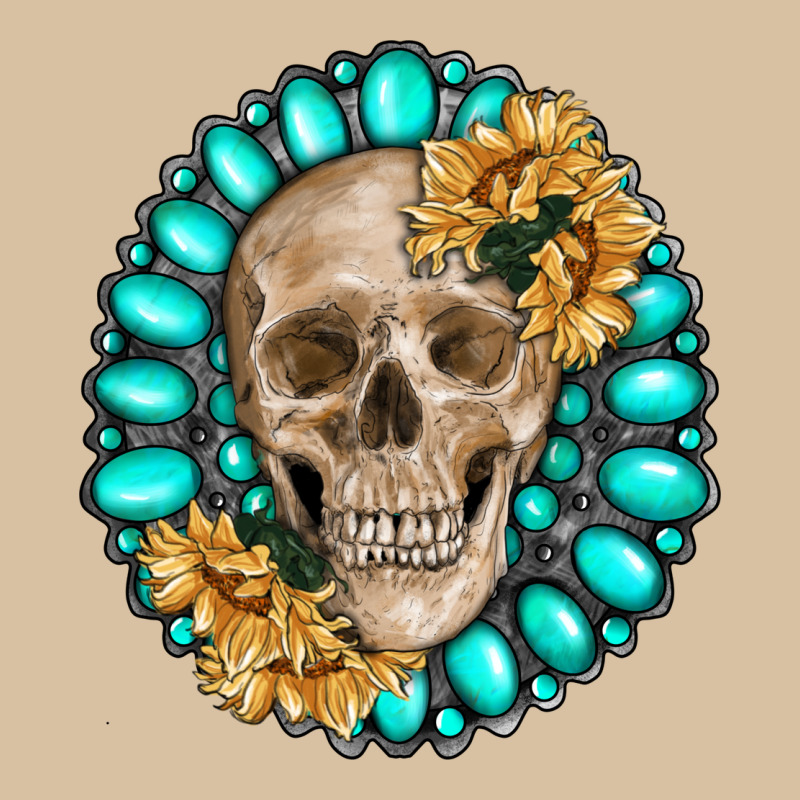 Skull With Gemstone And Sunflower Heavyweight Hoodie by RanaPortraitStore | Teevron