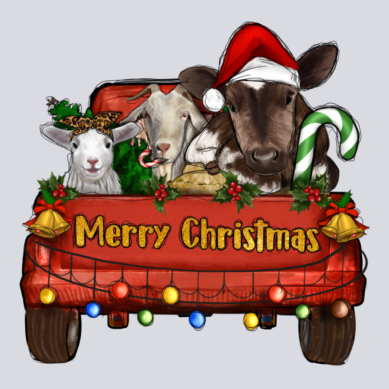 Merry Christmas Truck Farm Animals Zipper Hoodie by RanaPortraitStore | Teevron