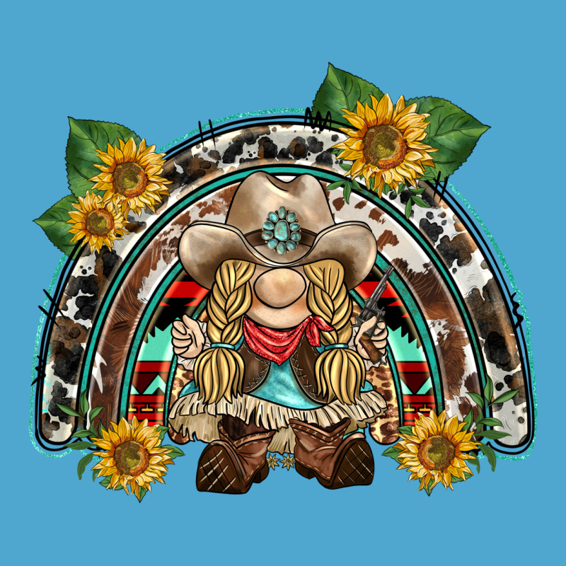 Western Gnome Sunflowers Rainbow Premium Hoodie by BarkalooDesign | Teevron