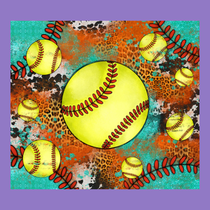 Softball Cowhide Turquoise Glitter Tumbler Urban Hoodie by Jasminsmagicworld | Teevron
