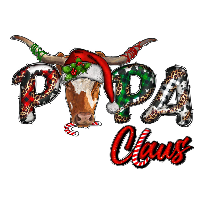 Papa Claus With Long Horn Western Christmas Zipper Hoodie by RanaPortraitStore | Teevron