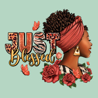 Just Blessed Afro Woman With Roses Classic Tee | Teevron