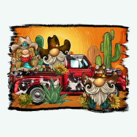 Western Truck Cowboy Gnome Background Premium Hoodie | Teevron