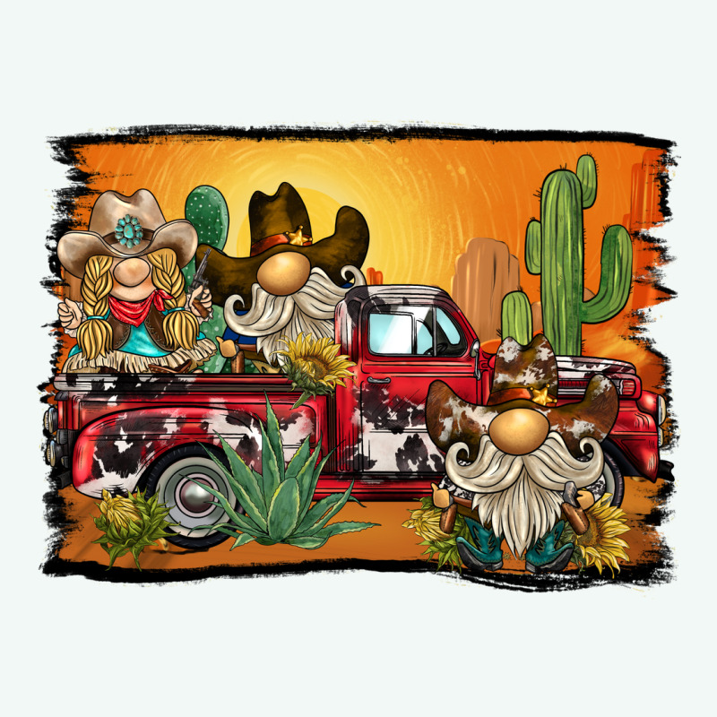 Western Truck Cowboy Gnome Background Premium Hoodie by BarkalooDesign | Teevron