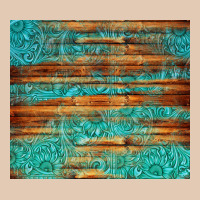 Turquoise  Leather And Wooden Pattern Tumbler Urban Hoodie | Teevron