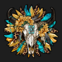Bull Skull With Sunflower Heavyweight Hoodie | Teevron