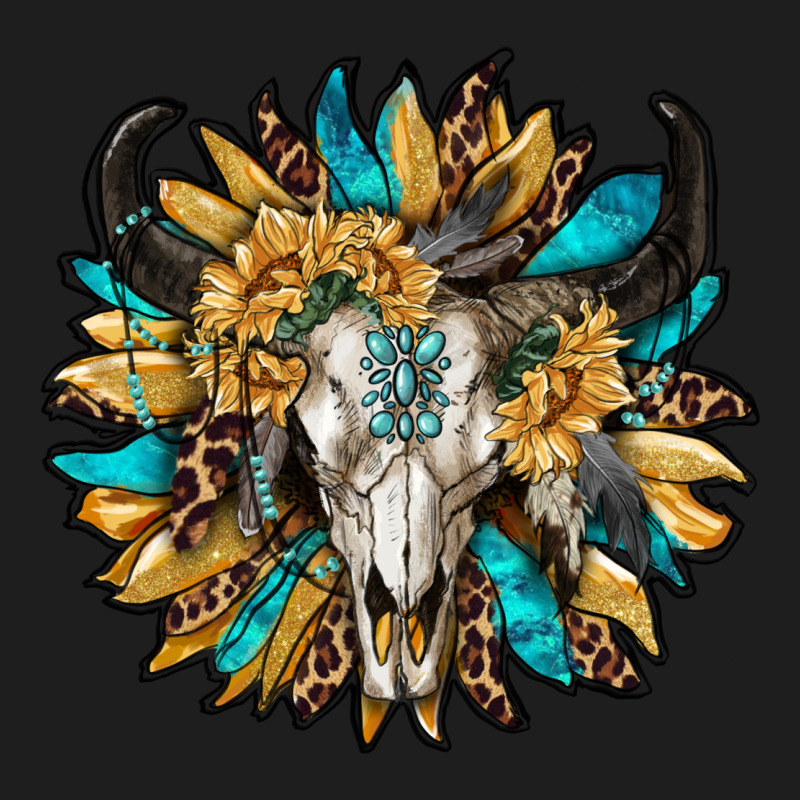 Bull Skull With Sunflower Heavyweight Hoodie by RanaPortraitStore | Teevron
