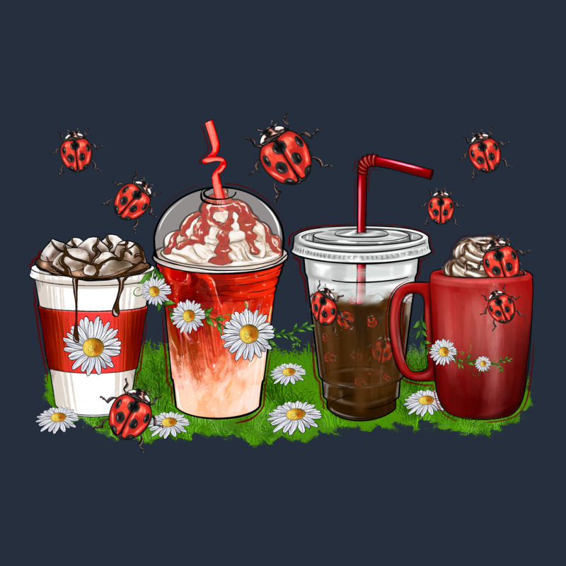 Coffee Cups Lady Bug With Daisies Zipper Hoodie by texasbilliewilder | Teevron