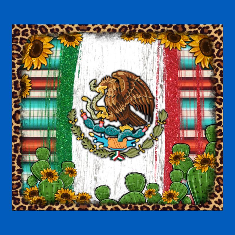 Mexican Flag Background With Cactus And Sunflower Tumbler Urban Hoodie by Jasminsmagicworld | Teevron