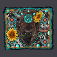 American Bison Wıth Sunflower And Gemstone Heavyweight Hoodie | Teevron