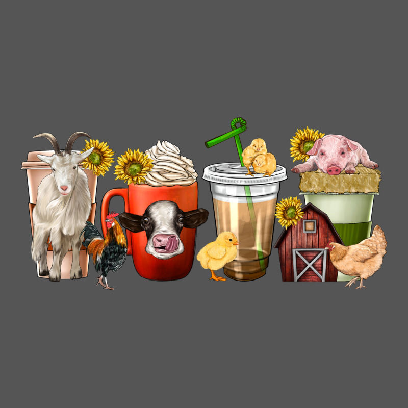 Farm Animals Coffee Cups Zipper Hoodie by texasbilliewilder | Teevron