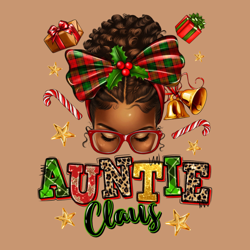 Auntie Claus Afro Messy Bun Heavyweight Hoodie by texasbilliewilder | Teevron