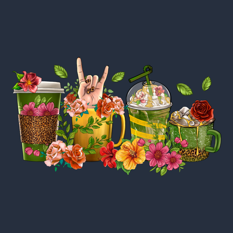 Floral Hustler Coffee Cups Zipper Hoodie by texasbilliewilder | Teevron
