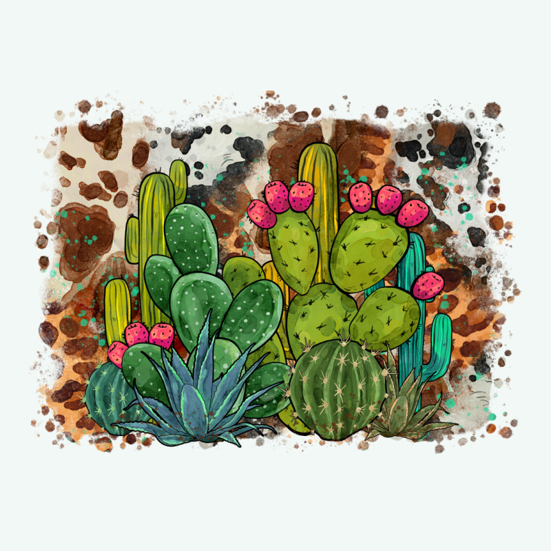 Watercolor Cactus Western Background Premium Hoodie by BarkalooDesign | Teevron