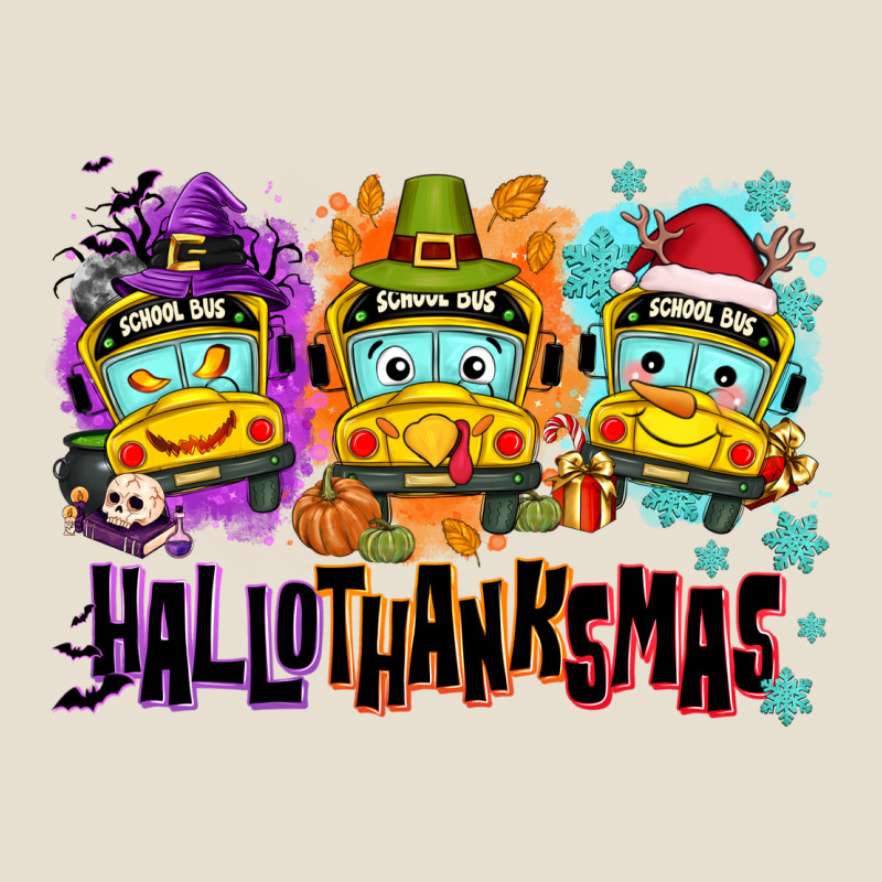 Happy Hallothanksmas School Bus Urban Hoodie by NancyCooperArtShop | Teevron