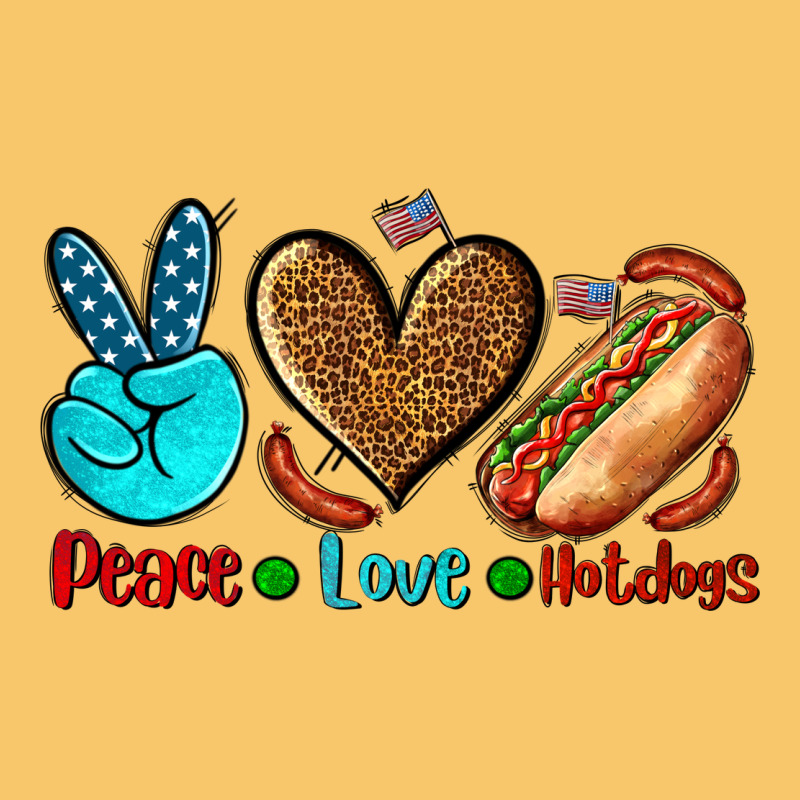 Peace Love Hotdogs Vintage Hoodie by AdoDesignShop | Teevron
