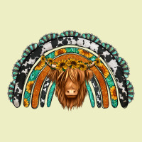 Turquoise Cowhide Sunflower Headband Highland Cow Urban Hoodie | Teevron