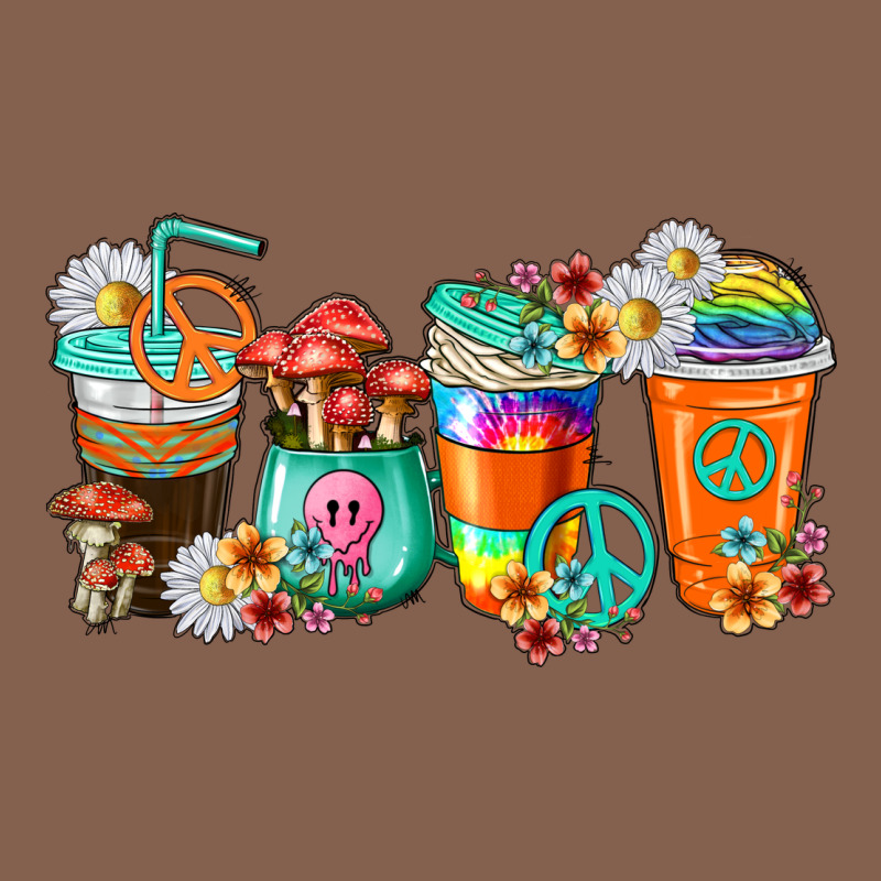 Hippie Coffee Cups Zipper Hoodie by texasbilliewilder | Teevron