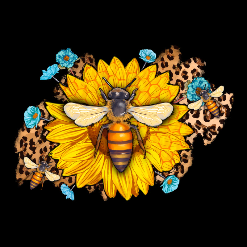 Bee Sunflower Leopard Urban Hoodie by Jasminsmagicworld | Teevron