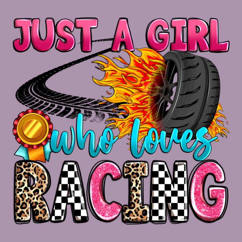 Just A Girl Who Loves Racing Heavyweight Hoodie by Zillion Design Studio | Teevron