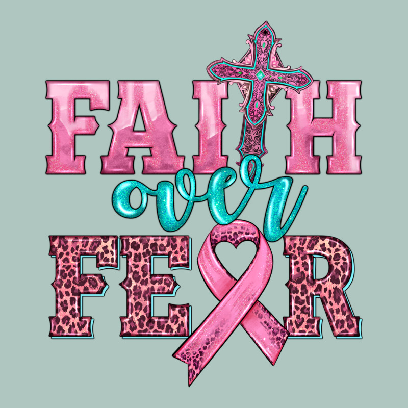 Faith Over Fear With Cross And Ribbon Premium Sweatshirt by HRA Design Shop | Teevron