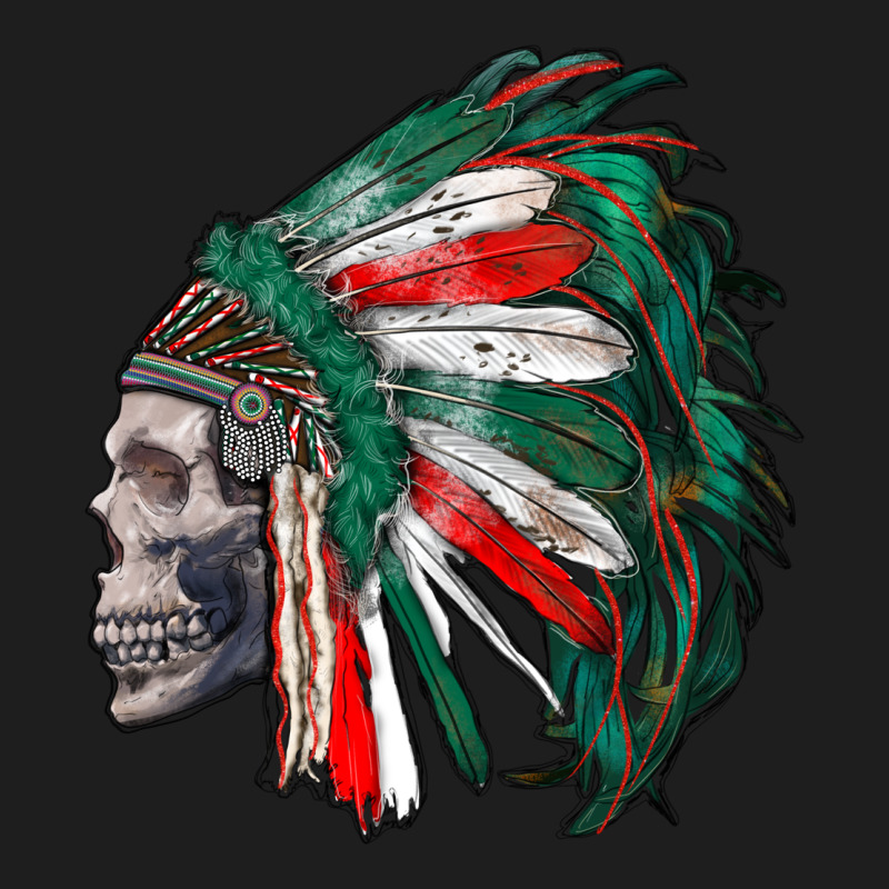 Mexican Indian Headdress With Skull Heavyweight Hoodie by RanaPortraitStore | Teevron