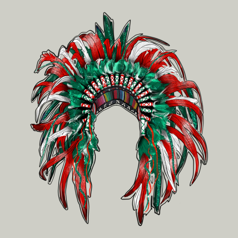 Mexican Flag Indian Headdress Heavyweight Hoodie by RanaPortraitStore | Teevron