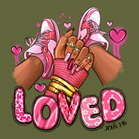 Loved Valentine's Day Afro Girl Sneakers Classic Tee | Teevron