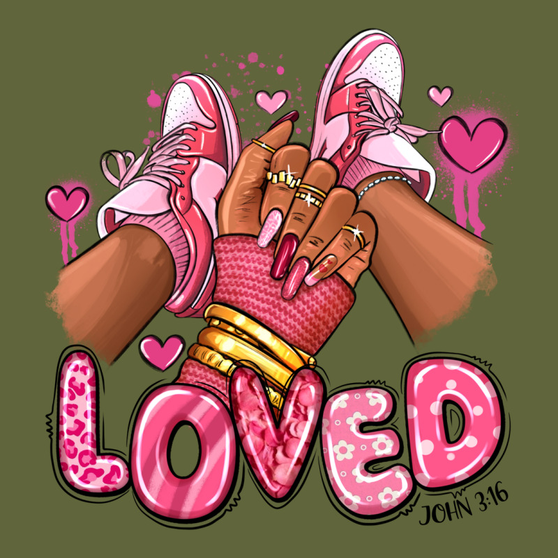 Loved Valentine's Day Afro Girl Sneakers Classic Tee by RanaPortraitStore | Teevron