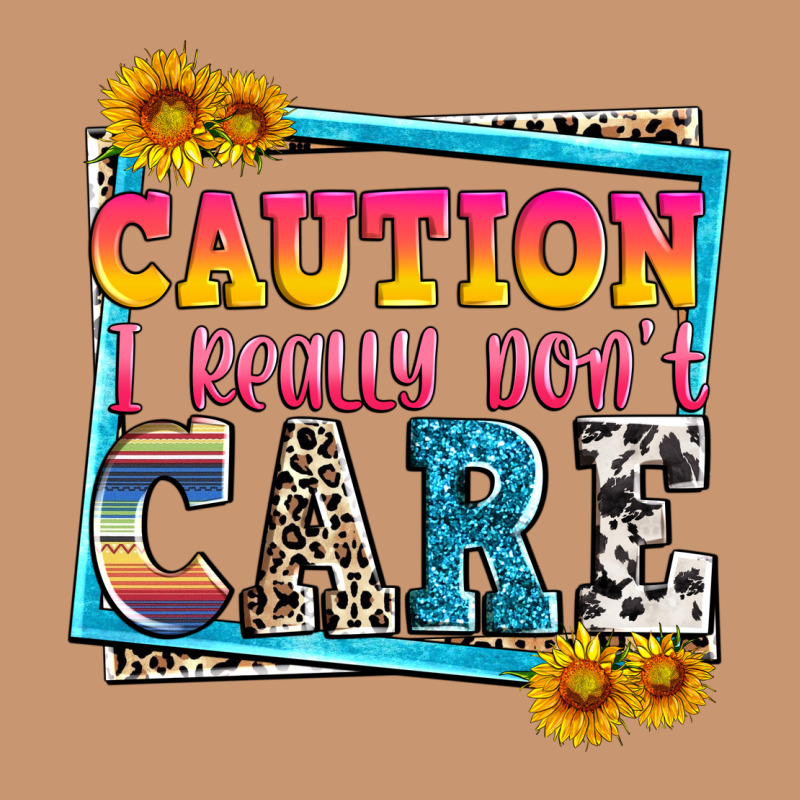 Caution I Really Don't Care Heavyweight Hoodie by Zillion Design Studio | Teevron