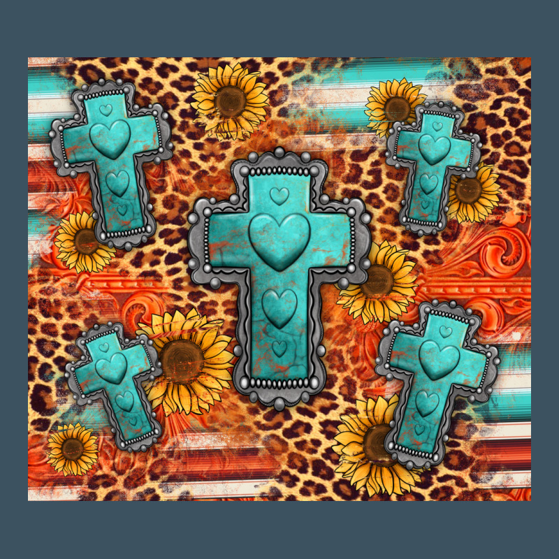 Turquoise Cross Pattern Urban Hoodie by Jasminsmagicworld | Teevron